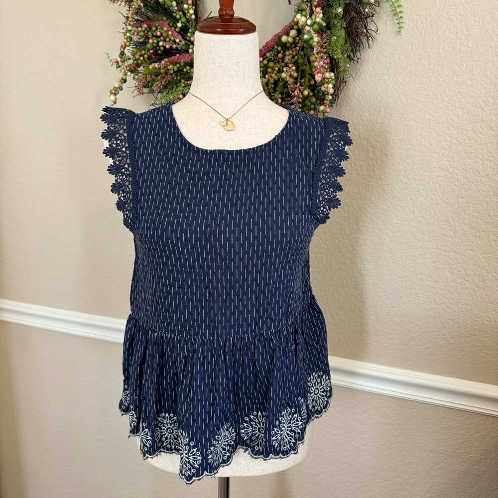 Blu Pepper Poplin Top